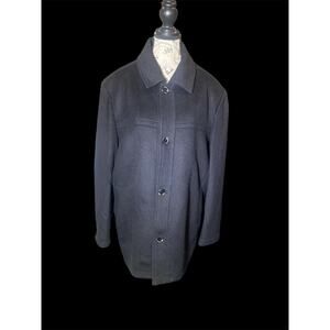 Mantoni Wool Cashmere Blend Peacoat Men’s Size 44 SB